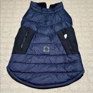 PAJAR PUP “Beau” Dog Coat Fleece Lined NWT Navy & Black Sz Large Walking Jacket